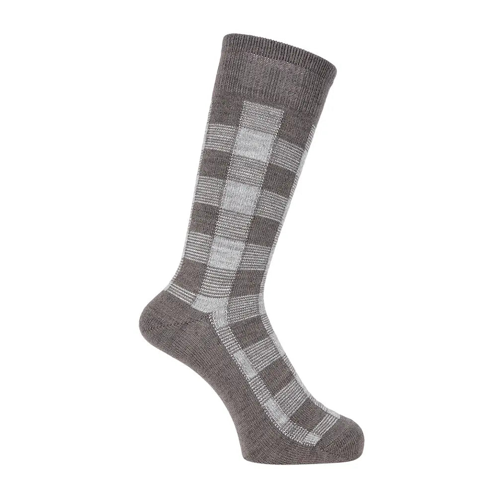 MACKINTOSH LONDON マッキントッシュ ロンドン ソックス ブロックチェック - カジュアルソックス Charcoal Gray / 25-27 RENOWNINX ONLINE SHOP
