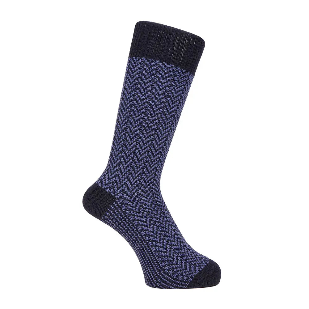 MACKINTOSH LONDON マッキントッシュ ロンドン ソックス ローゲージヘリンボーン - カジュアルソックス Navy / 25-27 RENOWNINX ONLINE SHOP