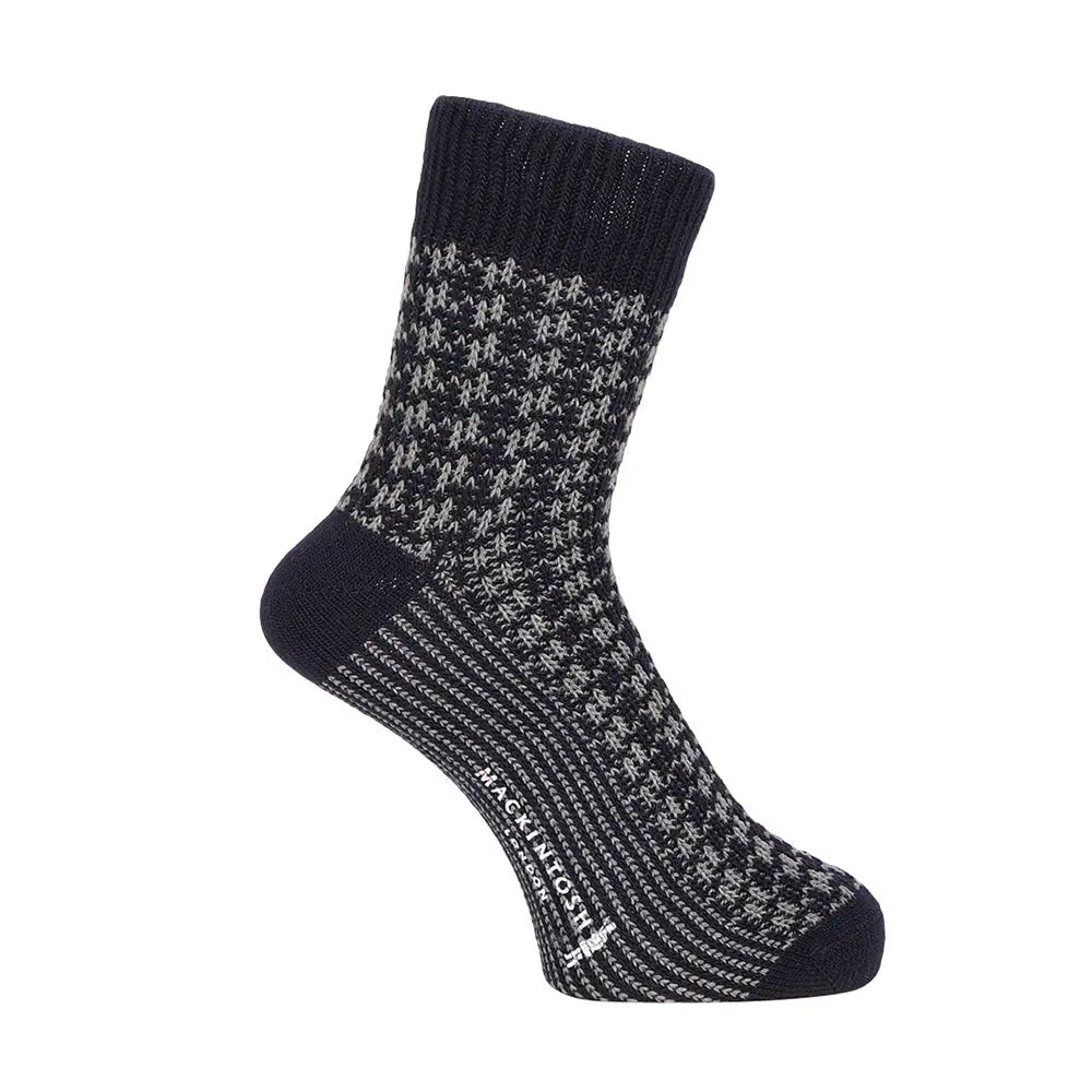 MACKINTOSH LONDON マッキントッシュ ロンドン ソックス 千鳥格子 - カジュアルソックス Navy / 25-27 RENOWNINX ONLINE SHOP