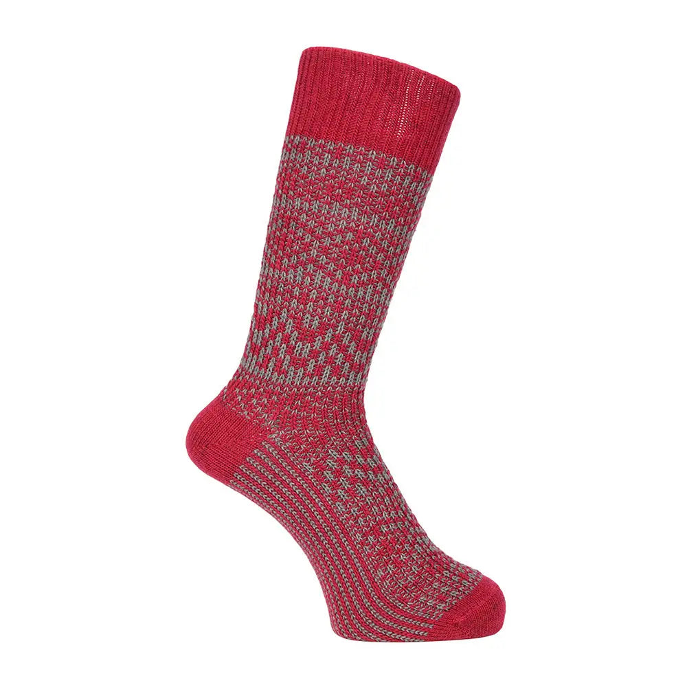 MACKINTOSH LONDON マッキントッシュ ロンドン ソックス フェアアイル - カジュアルソックス Red / 25-27 RENOWNINX ONLINE SHOP