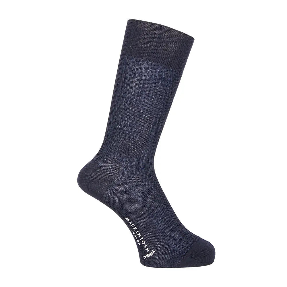 MACKINTOSH LONDON マッキントッシュ ロンドン ソックス ジャガードチェック - ビジネスソックス Navy / 25-27 RENOWNINX ONLINE SHOP