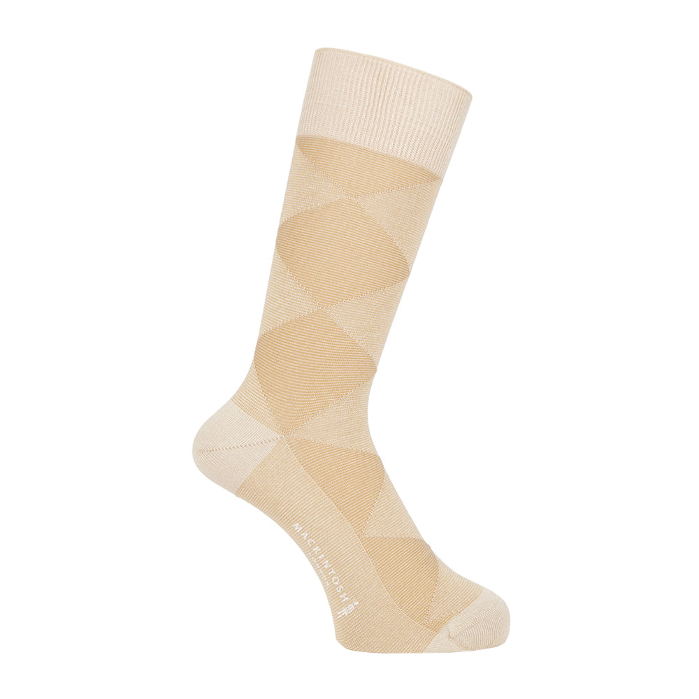 MACKINTOSH LONDON マッキントッシュ ロンドン ソックス ダイヤジャガード - カジュアルソックス Beige / 25-27 RENOWNINX ONLINE SHOP