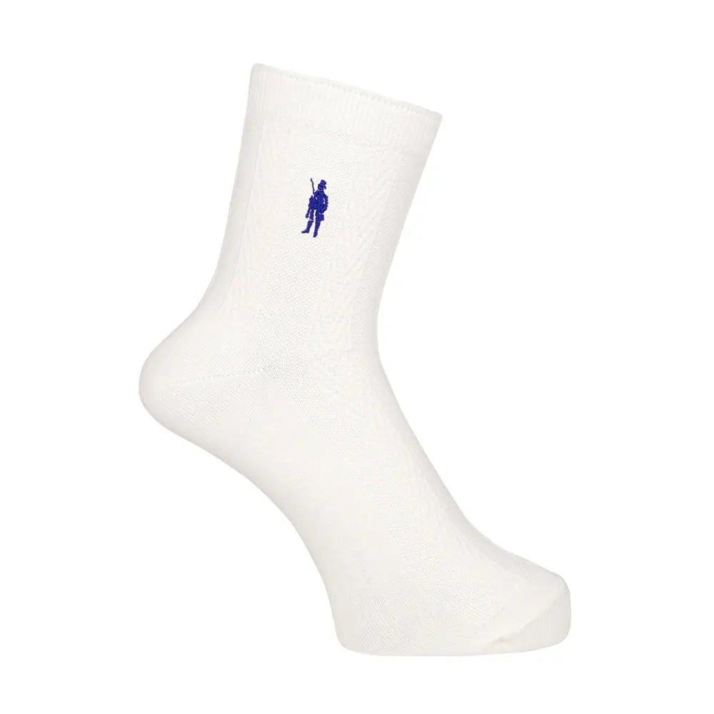 MACKINTOSH LONDON マッキントッシュ ロンドン ソックス リンクス刺繍ハーフ丈 - カジュアルソックス White / 25-27 RENOWNINX ONLINE SHOP