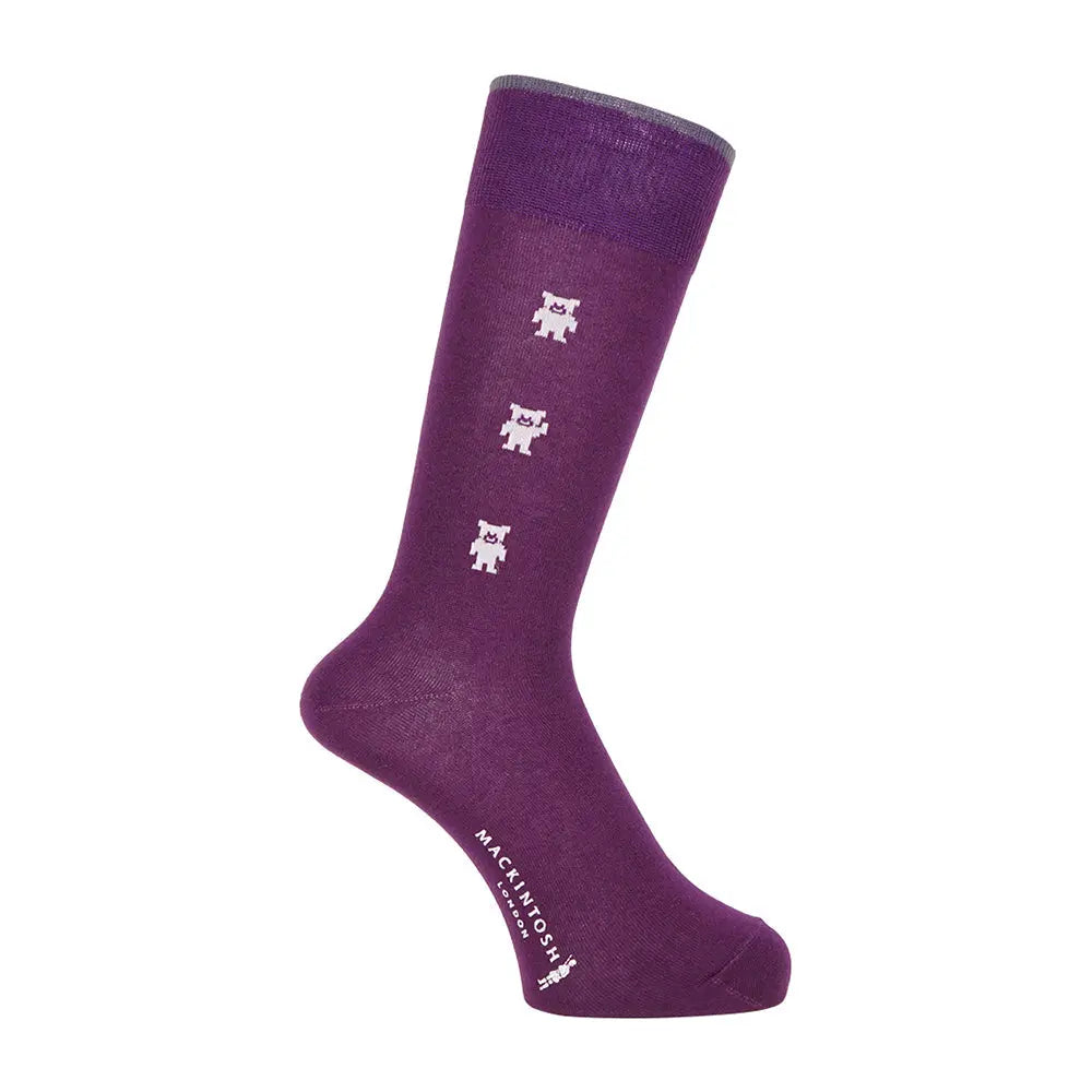 MACKINTOSH LONDON マッキントッシュ ロンドン ソックス ホーンドベアライン - カジュアルソックス Dark Purple / 25-27 RENOWNINX ONLINE SHOP