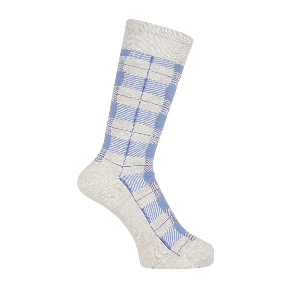 Aquascutum アクアスキュータム ソックス ソフトテンション タータンチェック - カジュアルソックス Light Gray / 24-26 RENOWNINX ONLINE SHOP