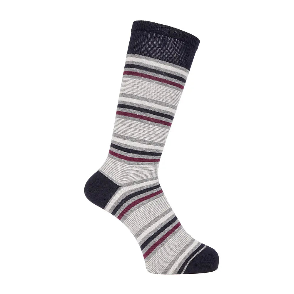 Aquascutum アクアスキュータム ソックス ソフトテンションマルチボーダー - カジュアルソックス Navy / 24-26 RENOWNINX ONLINE SHOP