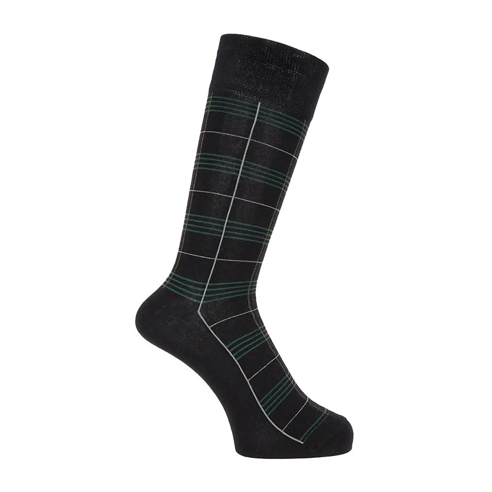 Aquascutum アクアスキュータム ソックス ラインチェック - カジュアルソックス Black / 27-29 RENOWNINX ONLINE SHOP