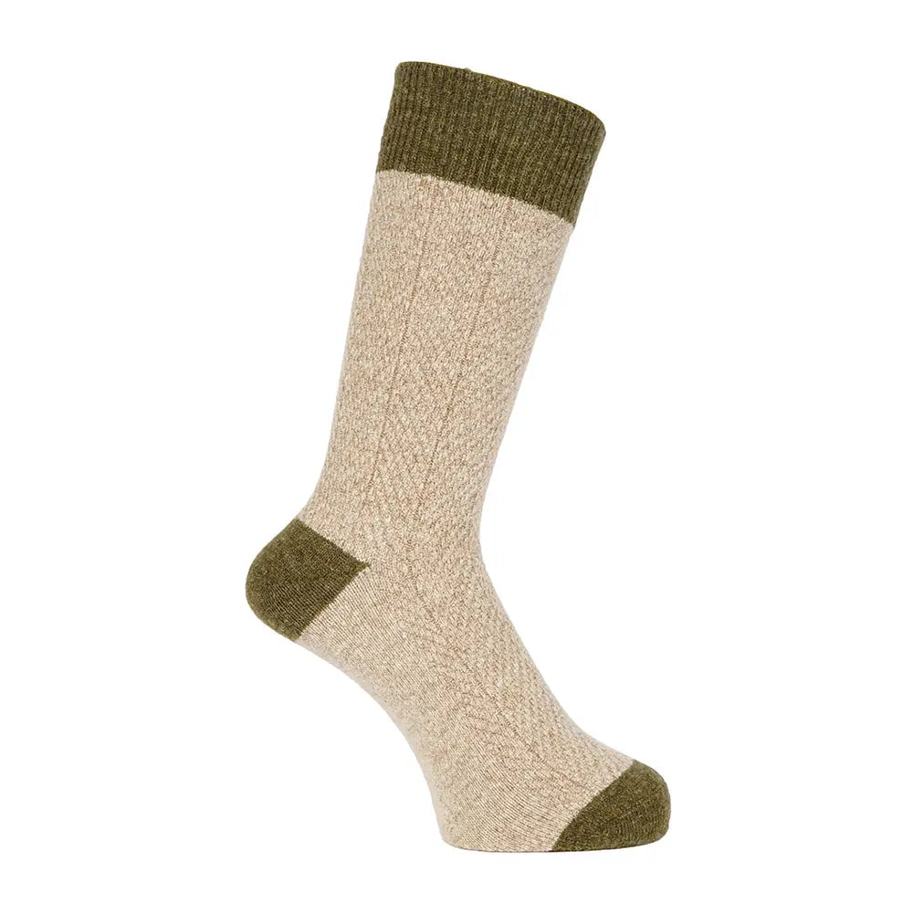 Aquascutum アクアスキュータム ソックス リンクスヘリンボーン - カジュアルソックス Beige / 24-26 RENOWNINX ONLINE SHOP