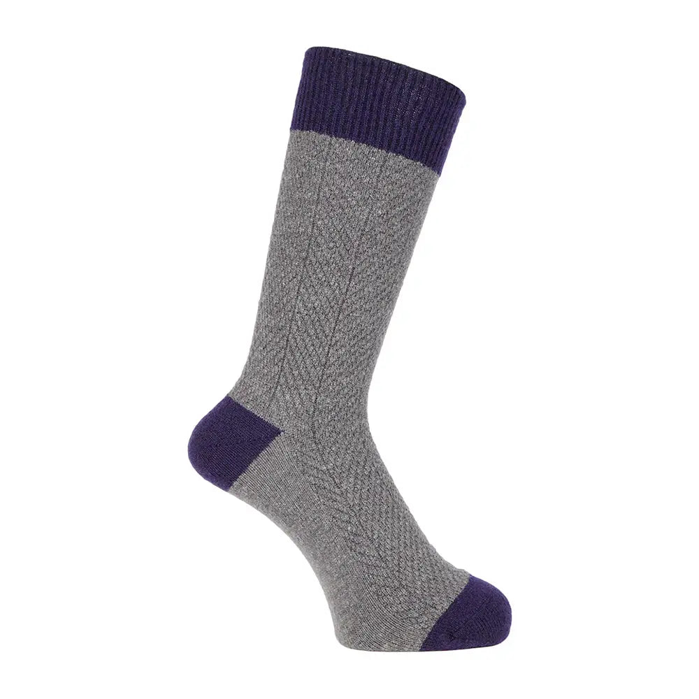 Aquascutum アクアスキュータム ソックス リンクスヘリンボーン - カジュアルソックス Gray / 24-26 RENOWNINX ONLINE SHOP