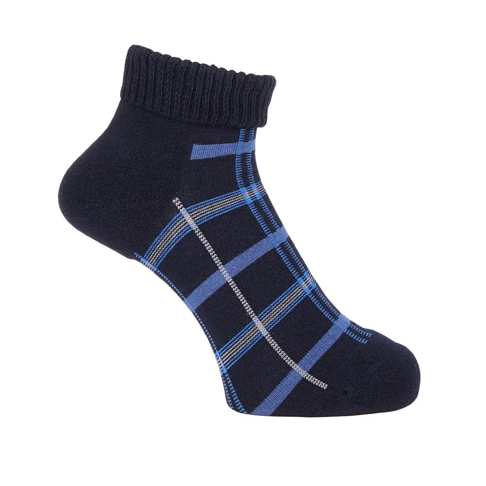 Aquascutum アクアスキュータム ソックス リッチェルチェックショート - カジュアルソックス Navy / 27-29 RENOWNINX ONLINE SHOP