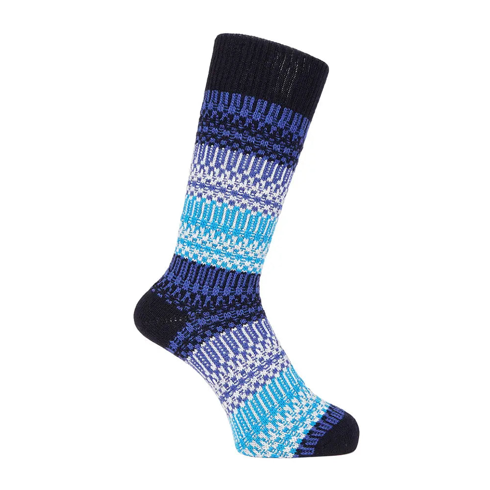 Aquascutum アクアスキュータム ニューライン ソックス フェアアイル - カジュアルソックス Navy / 25-27 RENOWNINX ONLINE SHOP