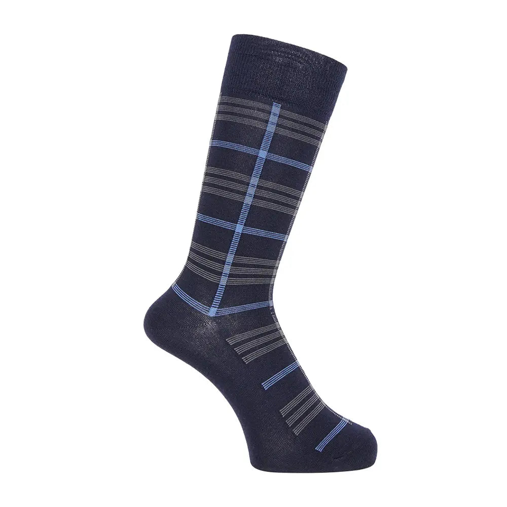 Aquascutum アクアスキュータム ソックス チェック - カジュアルソックス Navy / 24-26 RENOWNINX ONLINE SHOP