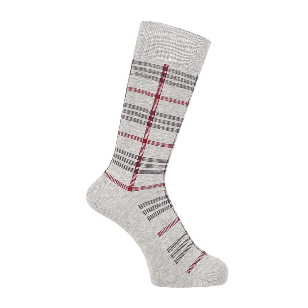 Aquascutum アクアスキュータム ソックス チェック - カジュアルソックス Gray / 24-26 RENOWNINX ONLINE SHOP