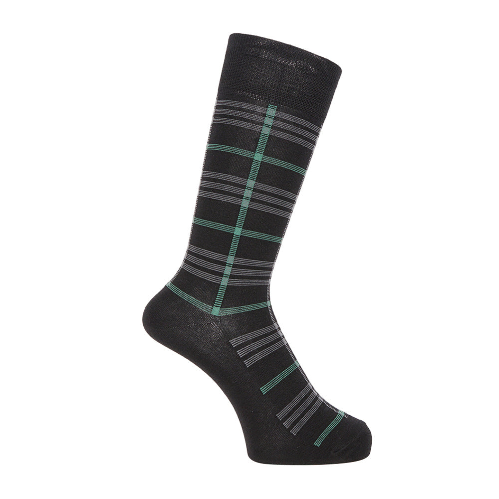 Aquascutum アクアスキュータム ソックス チェック - カジュアルソックス Black / 24-26 RENOWNINX ONLINE SHOP