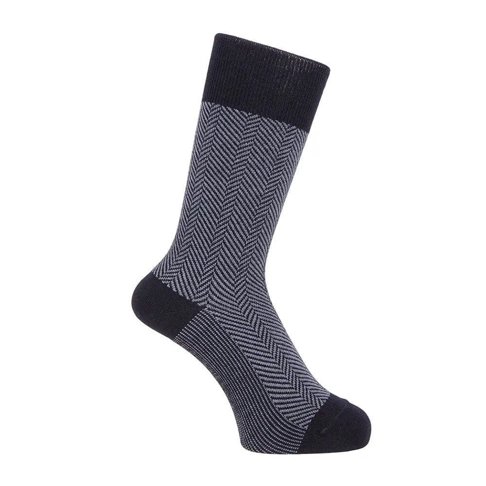 Aquascutum アクアスキュータム ソックス ゴムなしヘリンボーン - カジュアルソックス Navy / 24-26 RENOWNINX ONLINE SHOP