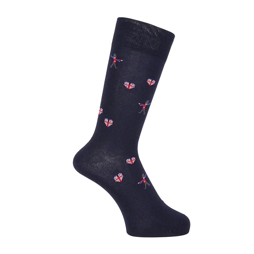 Aquascutum アクアスキュータム ソックス ガーディアン - カジュアルソックス Navy / 25-27 RENOWNINX ONLINE SHOP