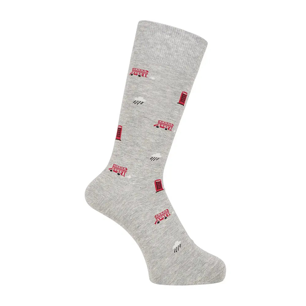 Aquascutum アクアスキュータム ソックス ロンドンバス - カジュアルソックス Gray / 25-27 RENOWNINX ONLINE SHOP