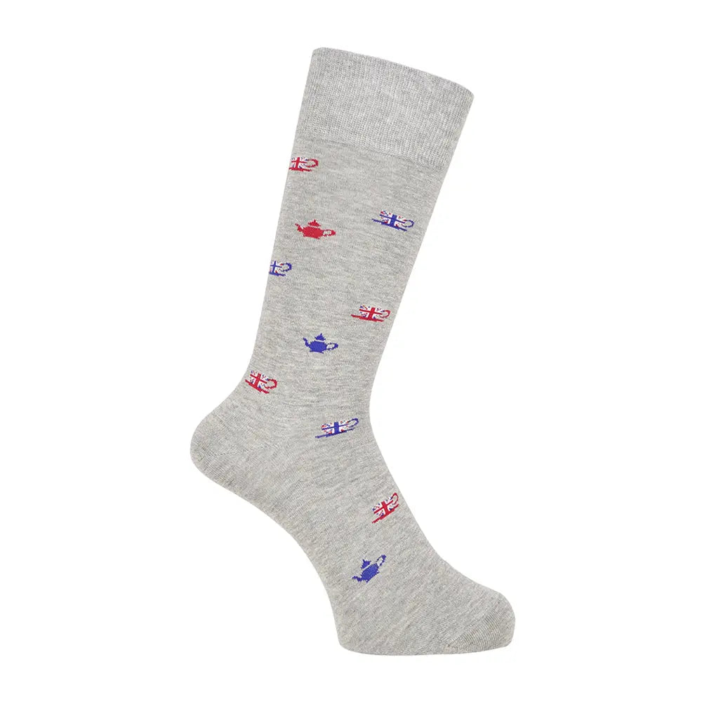 Aquascutum アクアスキュータム ソックス ティーカップ - カジュアルソックス Gray / 25-27 RENOWNINX ONLINE SHOP