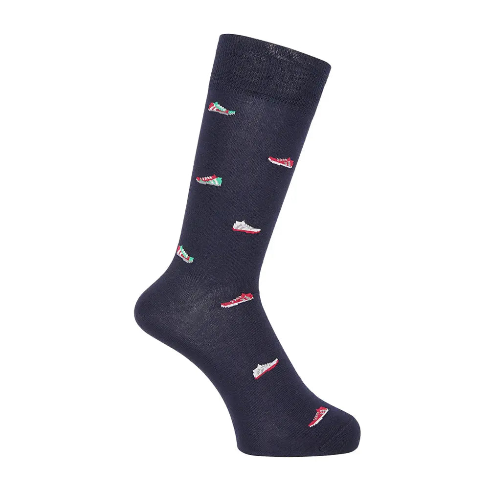 Aquascutum アクアスキュータム ソックス スニーカー柄 - カジュアルソックス Navy / 25-27 RENOWNINX ONLINE SHOP