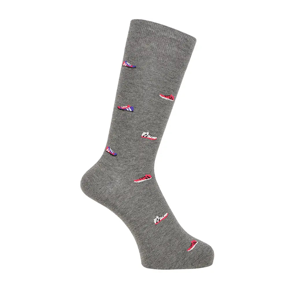 Aquascutum アクアスキュータム ソックス スニーカー柄 - カジュアルソックス Gray / 25-27 RENOWNINX ONLINE SHOP