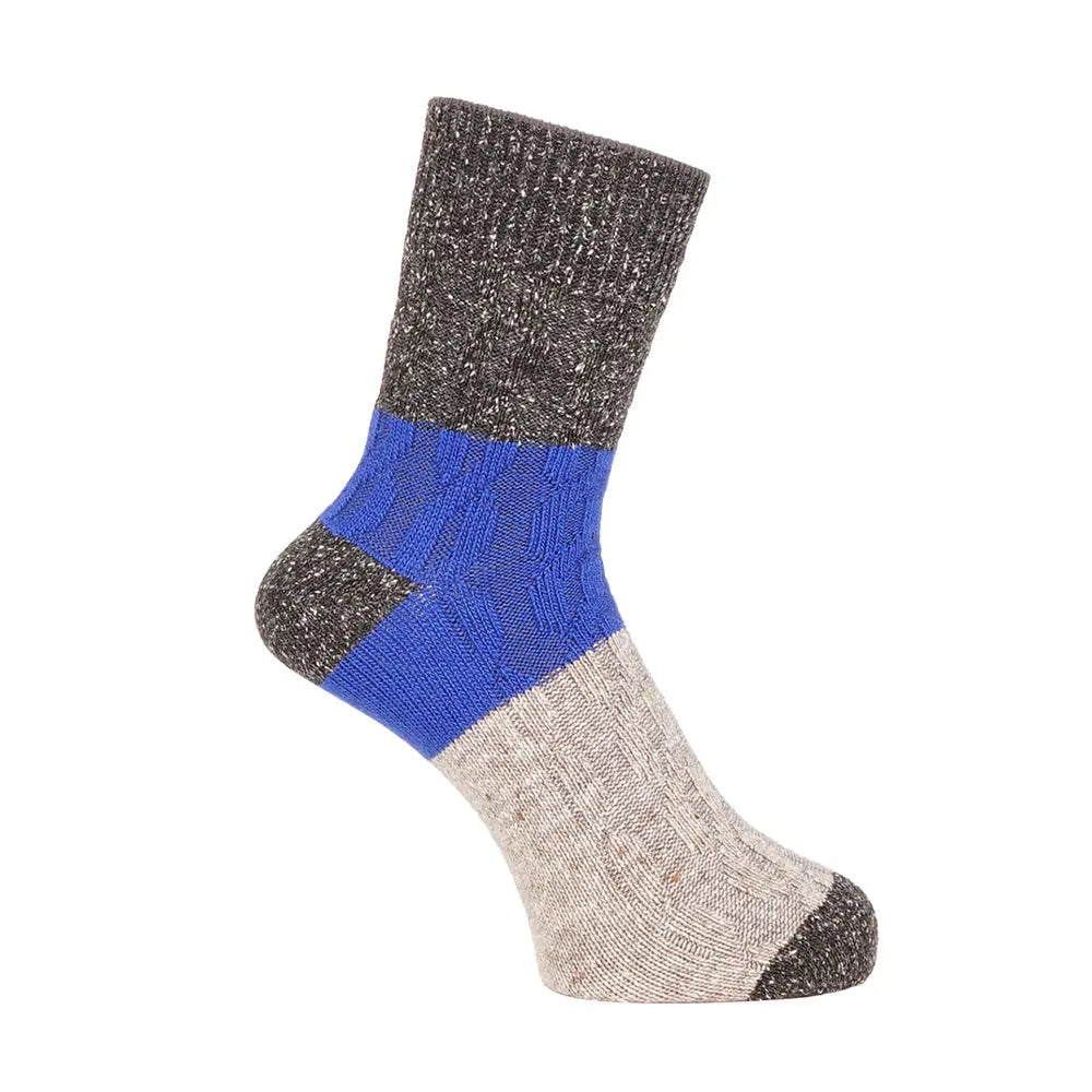 Aquascutum アクアスキュータム ソックス ケーブル切替ハーフ丈 - カジュアルソックス Charcoal Gray / 25-27 RENOWNINX ONLINE SHOP