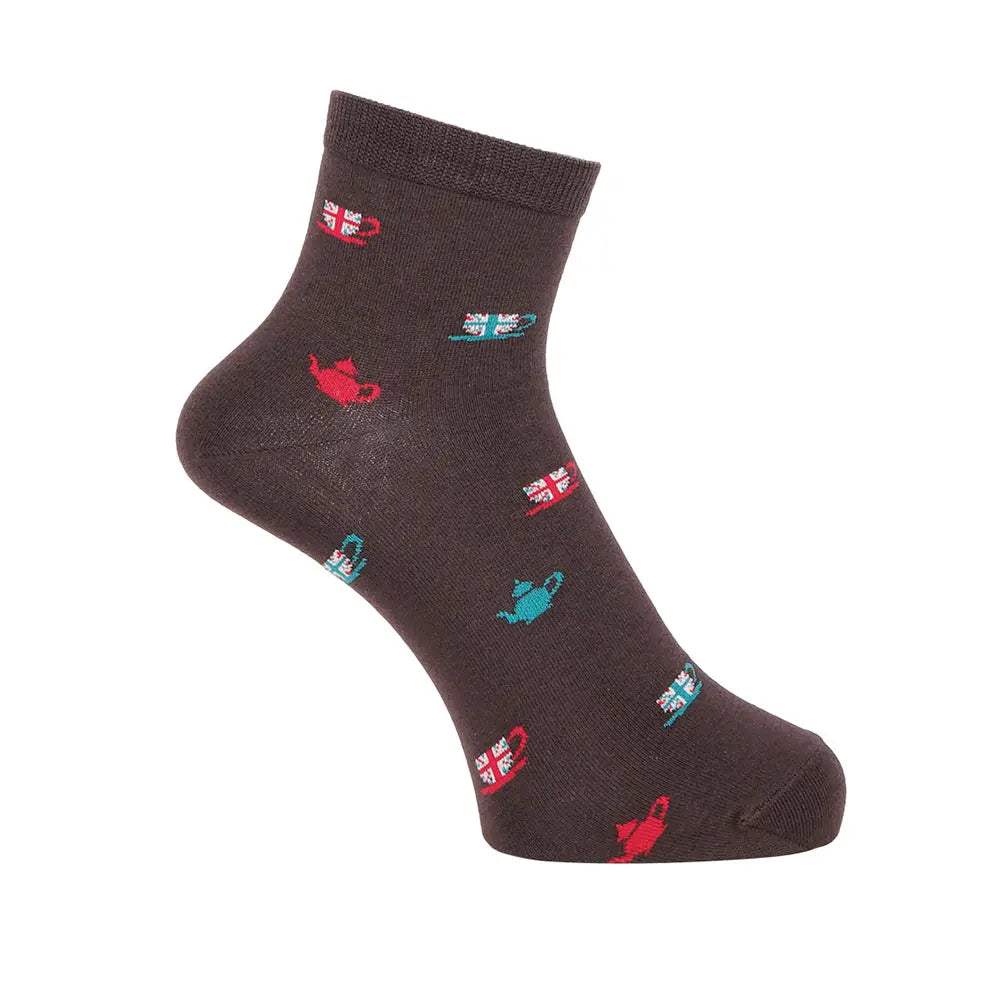 Aquascutum アクアスキュータム ソックス ティーカップショート - カジュアルソックス Dark Brown / 25-27 RENOWNINX ONLINE SHOP