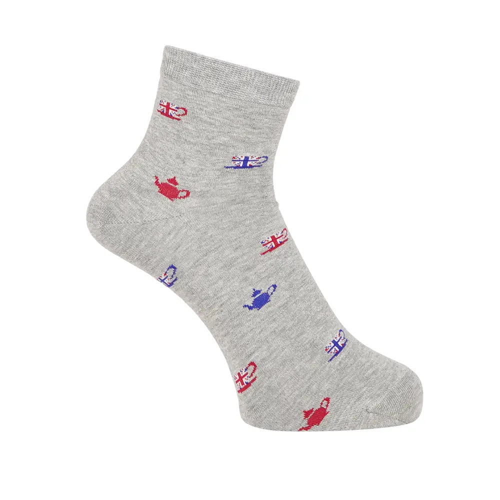 Aquascutum アクアスキュータム ソックス ティーカップショート - カジュアルソックス Gray / 25-27 RENOWNINX ONLINE SHOP