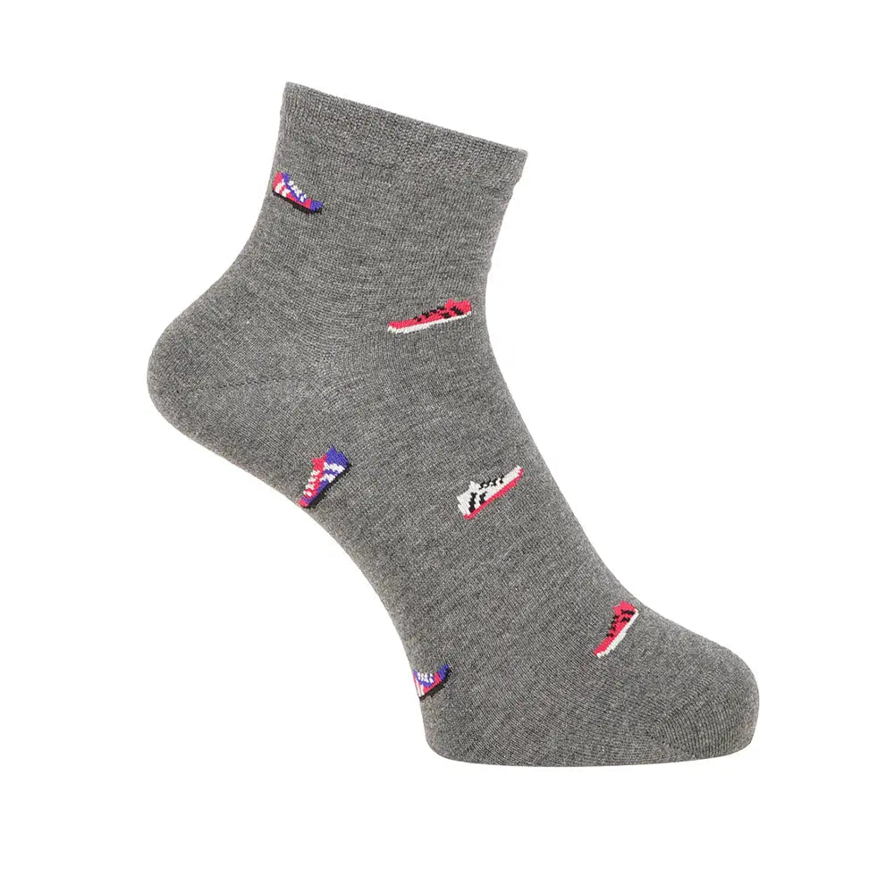 Aquascutum アクアスキュータム ソックス スニーカー柄ショート - カジュアルソックス Gray / 25-27 RENOWNINX ONLINE SHOP