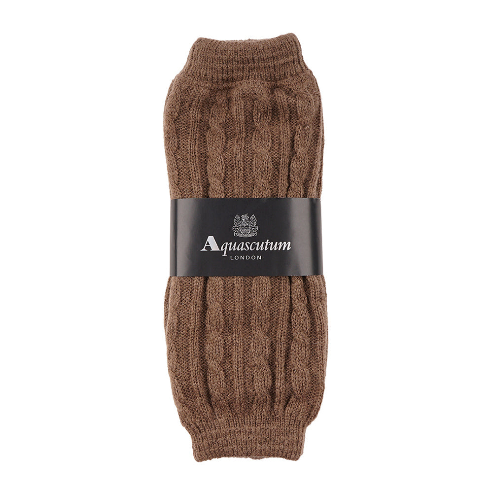Aquascutum アクアスキュータム ケーブルレッグウォーマー - ルームウェアシューズ Brown / F RENOWNINX ONLINE SHOP