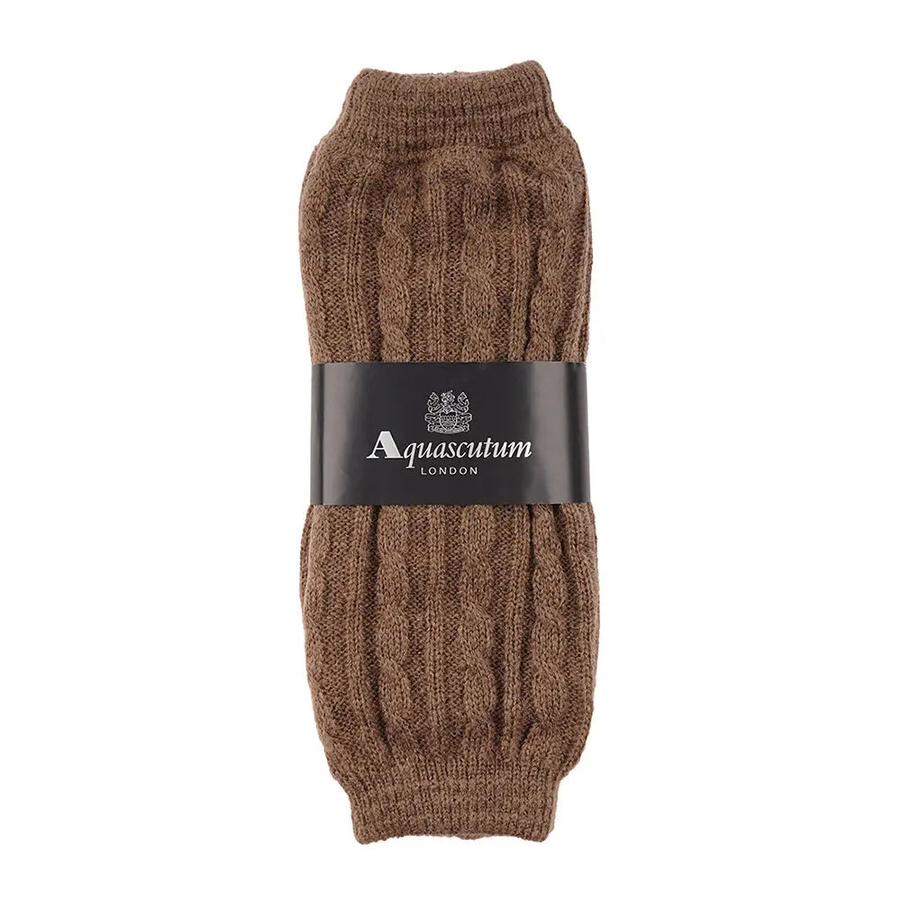 Aquascutum アクアスキュータム ケーブルレッグウォーマー - ルームウェアシューズ Brown / F RENOWNINX ONLINE SHOP