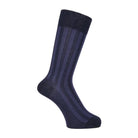 Aquascutum アクアスキュータム ソックス 両口ストライプ - ビジネスソックス Navy / 25-27 RENOWNINX ONLINE SHOP