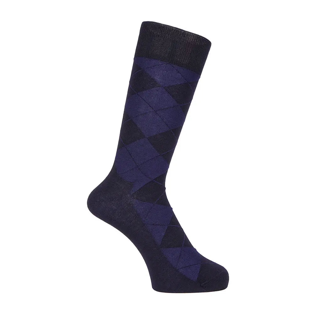 Aquascutum アクアスキュータム ソックス アーガイルリンクス - ビジネスソックス Navy / 25-27 RENOWNINX ONLINE SHOP