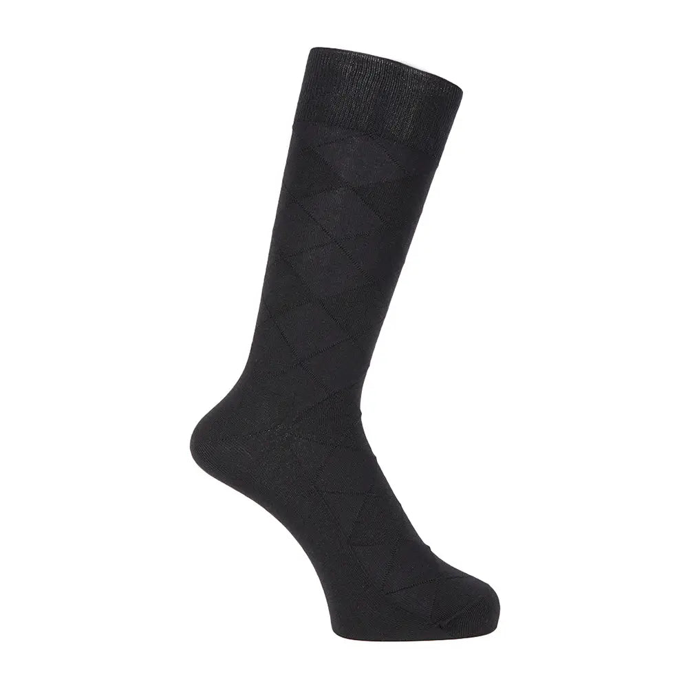 Aquascutum アクアスキュータム ソックス アーガイルリンクス - ビジネスソックス Black / 25-27 RENOWNINX ONLINE SHOP