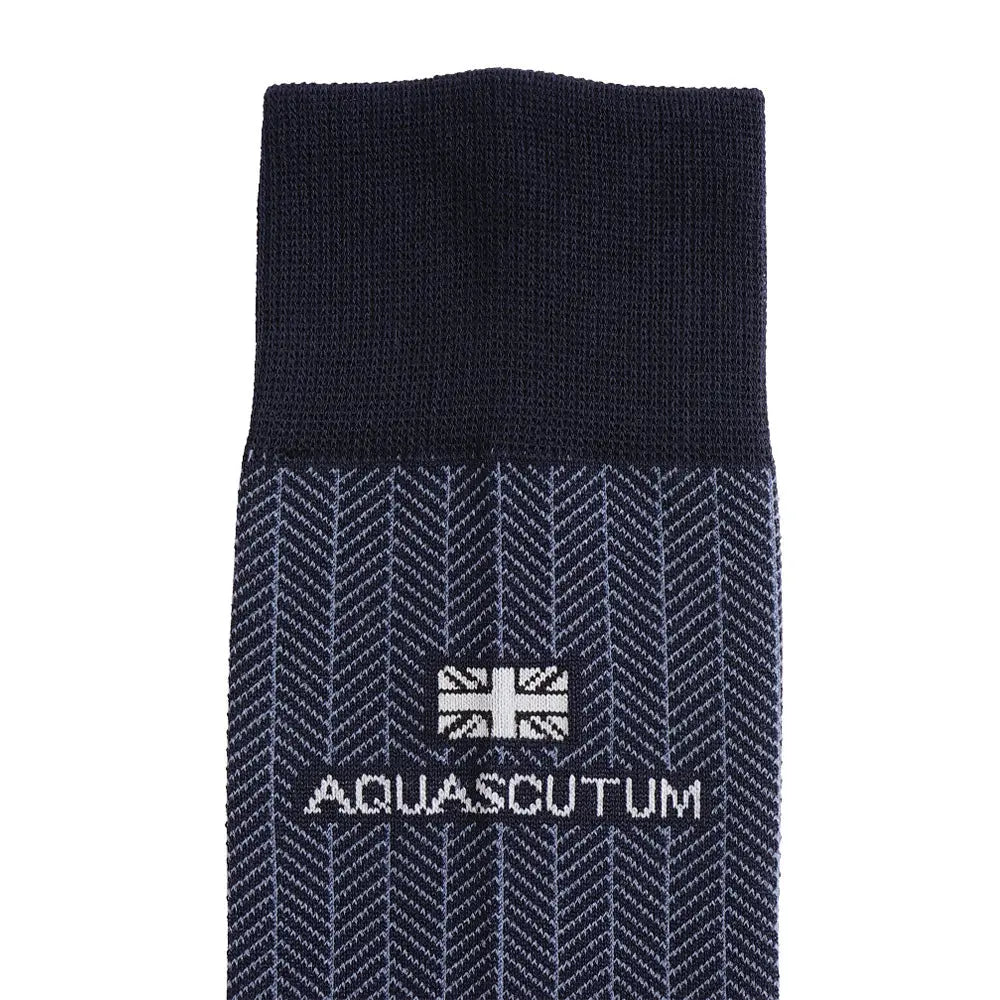 Aquascutum アクアスキュータム ソックス スマートヘリンボーン - ビジネスソックス RENOWNINX ONLINE SHOP
