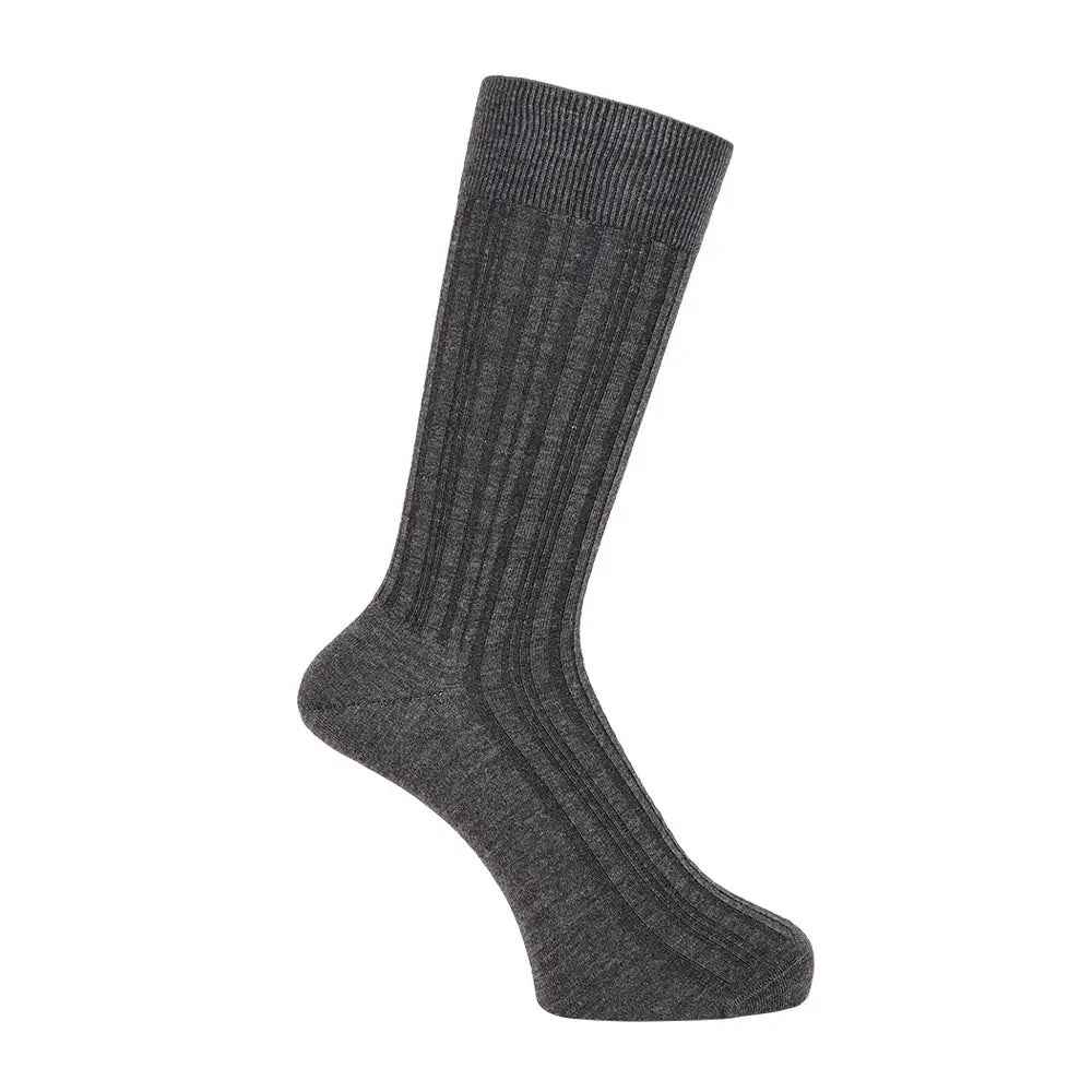 Aquascutum アクアスキュータム ソックス リブリンクス - ビジネスソックス Gray / 25-27 RENOWNINX ONLINE SHOP