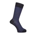 Aquascutum アクアスキュータム ソックス ヘリンボーン - ビジネスソックス Navy / 25-27 RENOWNINX ONLINE SHOP