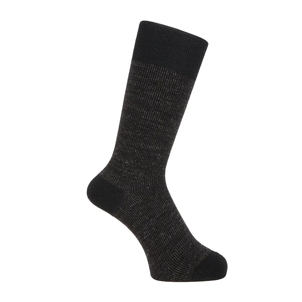 Aquascutum アクアスキュータム ソックス ウールミックスストライプ - ビジネスソックス Black / 25-27 RENOWNINX ONLINE SHOP
