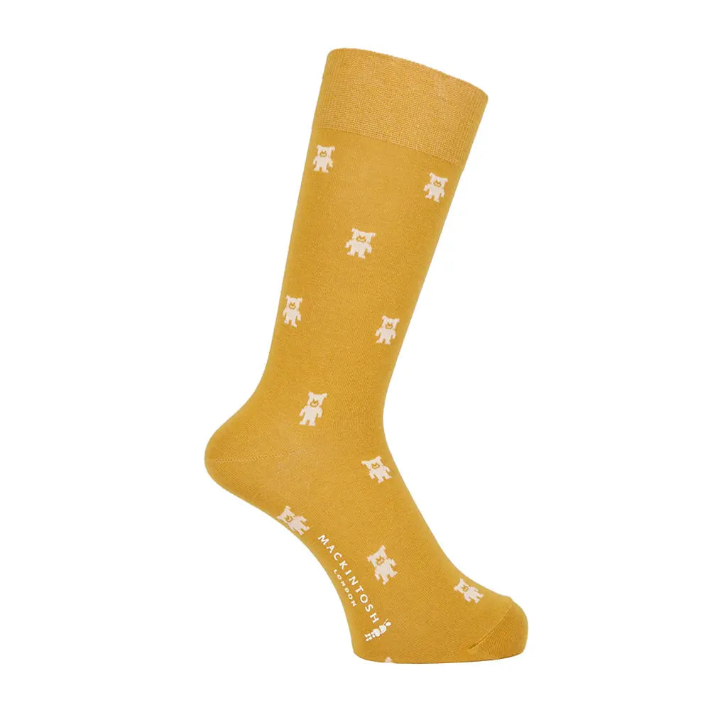MACKINTOSH LONDON マッキントッシュ ロンドン ソックス ホーンド ベア - カジュアルソックス Dark Yellow / 25-27 RENOWNINX ONLINE SHOP