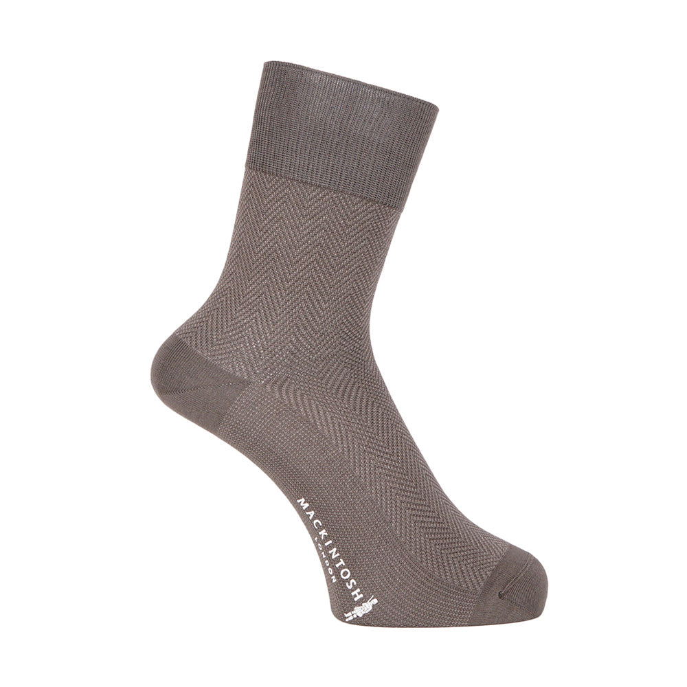 MACKINTOSH LONDON マッキントッシュ ロンドン ソックス ヘリンボーン22cm丈 - ビジネスソックス Charcoal Gray / 25-27 RENOWNINX ONLINE SHOP