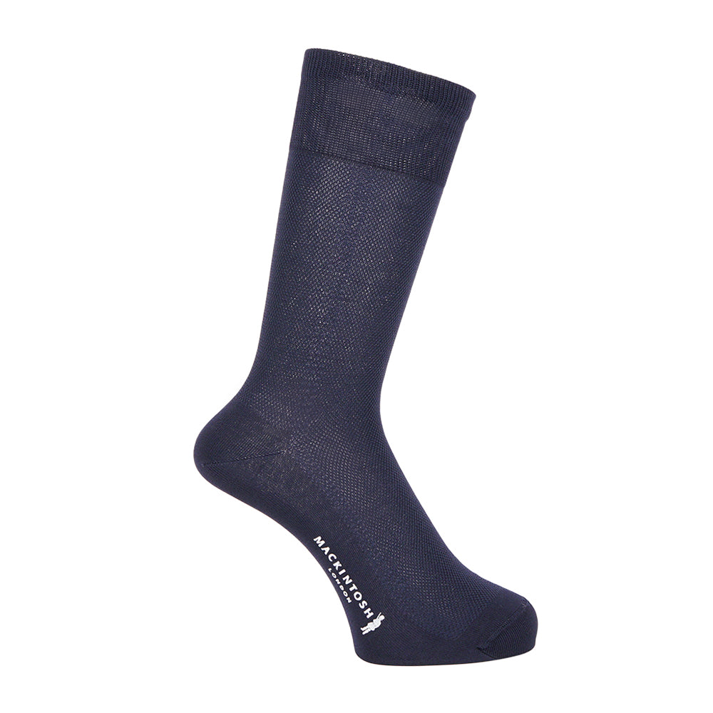 MACKINTOSH LONDON マッキントッシュ ロンドン ソックス ラインメッシュ - ビジネスソックス Navy / 25-26 RENOWNINX ONLINE SHOP