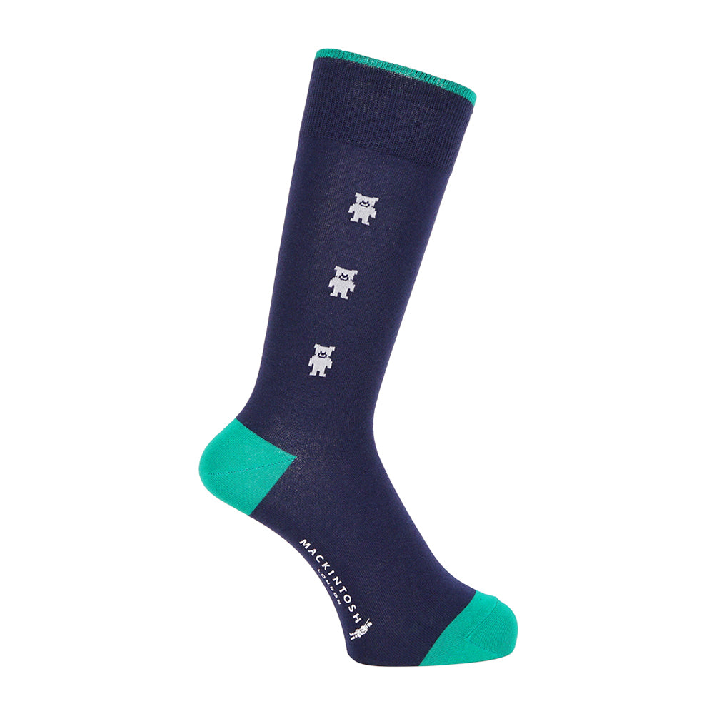 MACKINTOSH LONDON マッキントッシュ ロンドン ソックス ホーンドベアライン - カジュアルソックス Navy / 25-27 RENOWNINX ONLINE SHOP