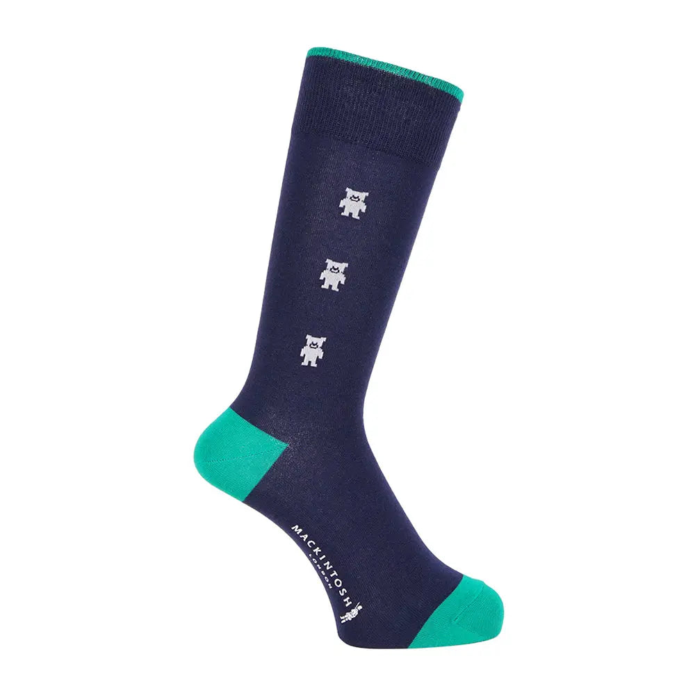 MACKINTOSH LONDON マッキントッシュ ロンドン ソックス ホーンドベアライン - カジュアルソックス Navy / 25-27 RENOWNINX ONLINE SHOP