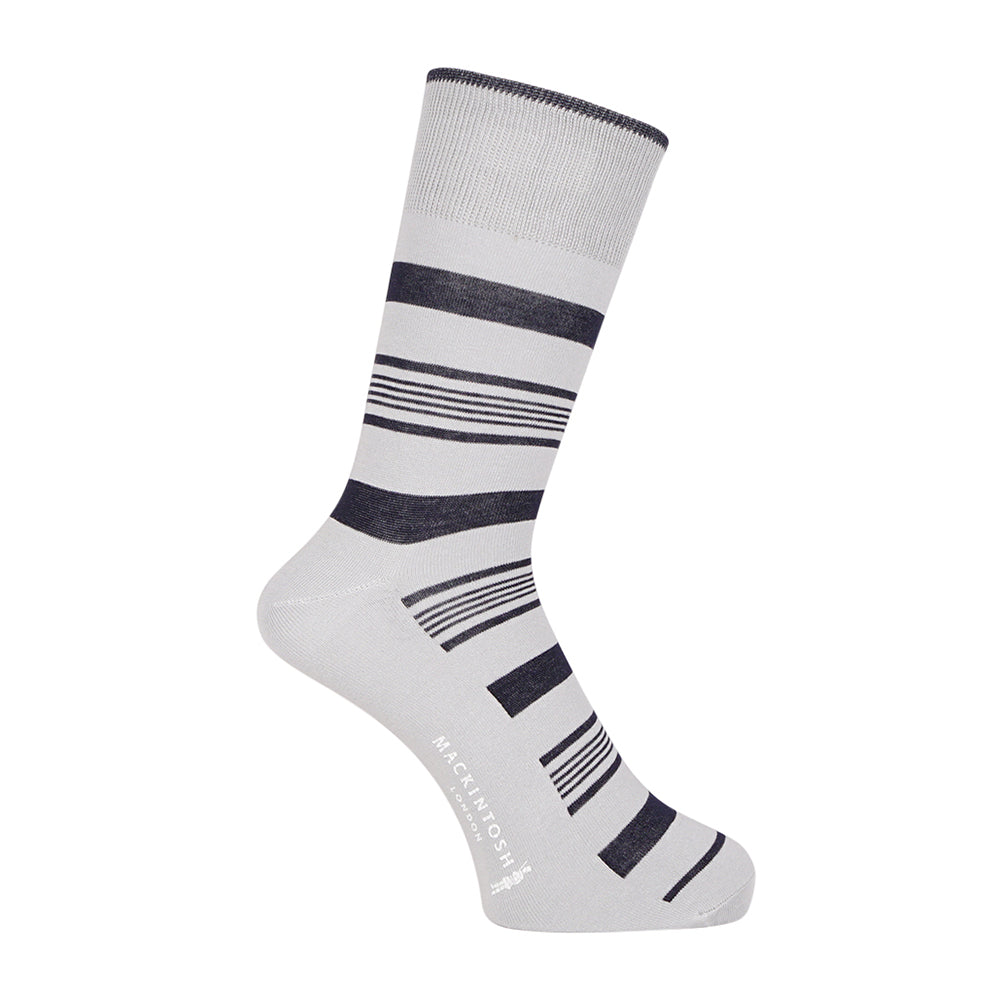 MACKINTOSH LONDON マッキントッシュ ロンドン ソックス マルチボーダー22cm丈 - カジュアルソックス Light Gray / 25-27 RENOWNINX ONLINE SHOP
