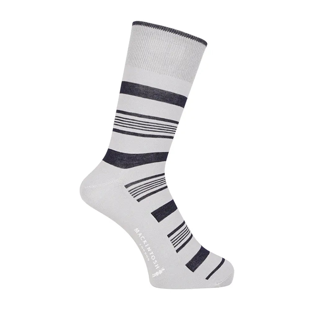 MACKINTOSH LONDON マッキントッシュ ロンドン ソックス マルチボーダー22cm丈 - カジュアルソックス Light Gray / 25-27 RENOWNINX ONLINE SHOP