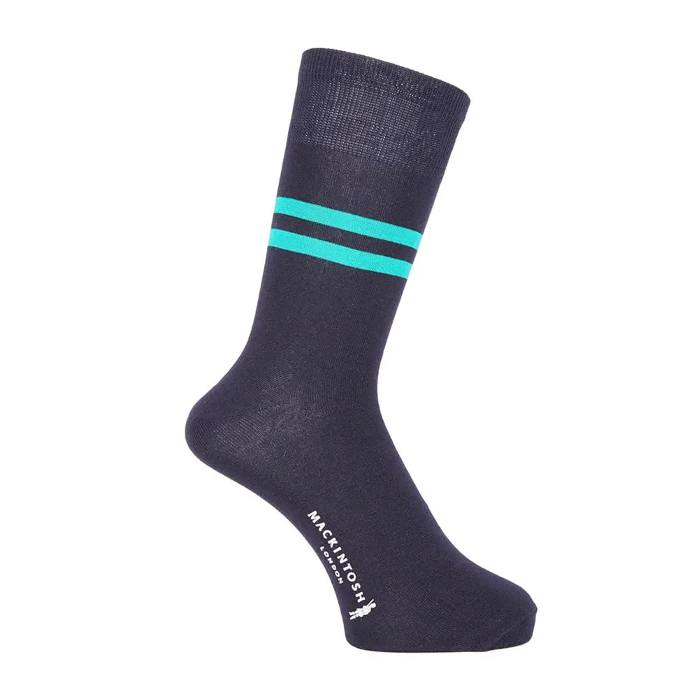 MACKINTOSH LONDON マッキントッシュ ロンドン ソックス ボーダー22cm丈 - カジュアルソックス Navy / 25-27 RENOWNINX ONLINE SHOP