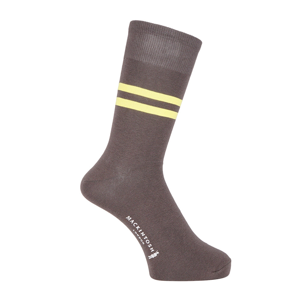 MACKINTOSH LONDON マッキントッシュ ロンドン ソックス ボーダー22cm丈 - カジュアルソックス Gray / 25-27 RENOWNINX ONLINE SHOP