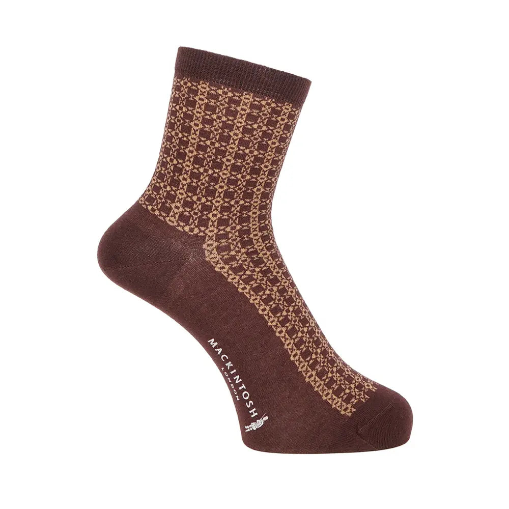 MACKINTOSH LONDON マッキントッシュ ロンドン ソックス アンドリューハーフ丈 - カジュアルソックス Brown / 25-27 RENOWNINX ONLINE SHOP