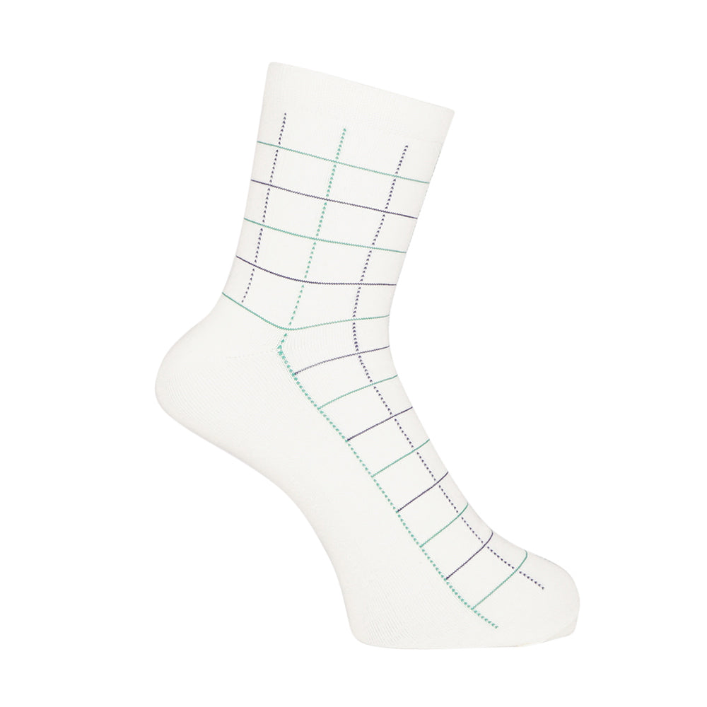 MACKINTOSH LONDON マッキントッシュ ロンドン ソックス チェックハーフ丈 - カジュアルソックス White / 25-27 RENOWNINX ONLINE SHOP