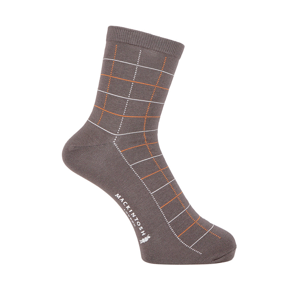 MACKINTOSH LONDON マッキントッシュ ロンドン ソックス チェックハーフ丈 - カジュアルソックス Gray / 25-27 RENOWNINX ONLINE SHOP
