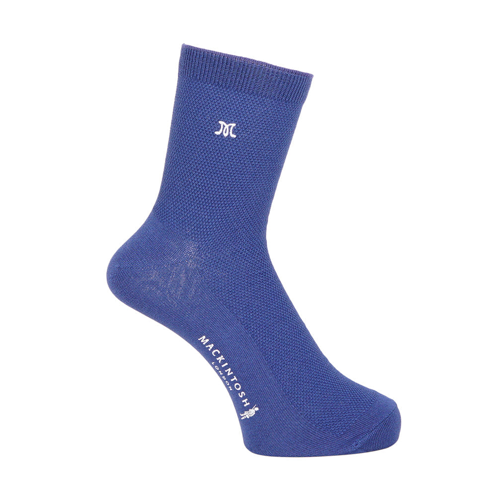 MACKINTOSH LONDON マッキントッシュ ロンドン ソックス カノコロゴ刺繍ハーフ丈 - カジュアルソックス Blue / 25-27 RENOWNINX ONLINE SHOP